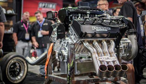 Motorsport engine showing tube fabrication