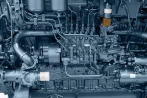 Inside of a marine facility with fabricated metal