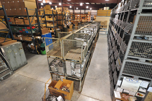 Inventory at Woolf Aircraft Products warehouse